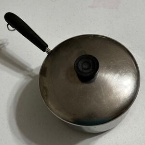 Revere Ware Copper Clad Stainless Steel Saucepan & Lid 2 Qt Vintage pre-1968
